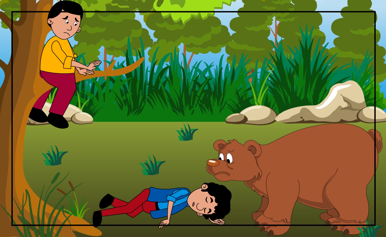 The Two Fellows and the Bear Two Fellows were travelling together through a wood, when a Bear rushed out upon them. One of the travellers happened to be in front, and he seized hold of the branch of a tree, and hid himself among the leaves. The other, seeing no help for it, threw himself [&hellip;]